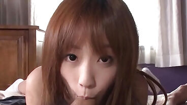 Experience the ultimate sheer pleasure with Sana Anzyu as she gives a mind-blowing POV blowjob